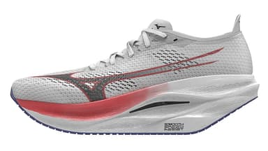 Mizuno WAVE REBELLION PRO 3 - white baritone blue fiery coral