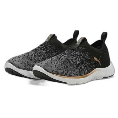 Puma Softride Remi Slip-on Knit Wn s - black-puma gold-cool dark gray