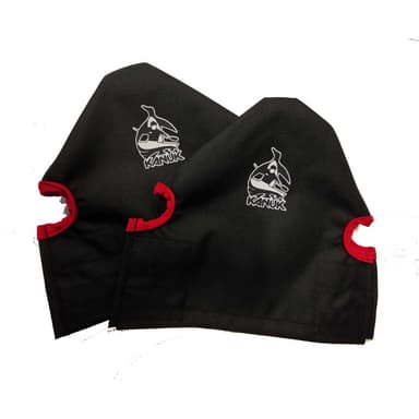 KANUK Padlehansker Korte - black red