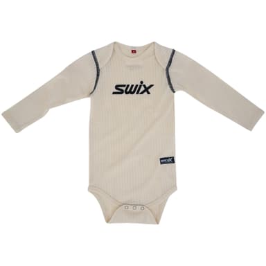SWIX RaceX Merino Ullbody - snow white dark navy
