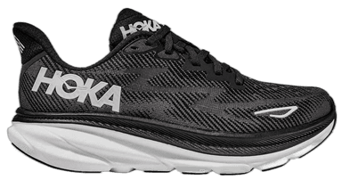 HOKA Clifton 9 - black white