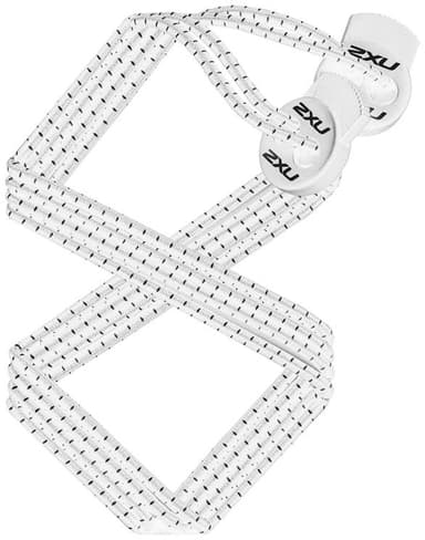 2XU Performance Locked Laces - white white