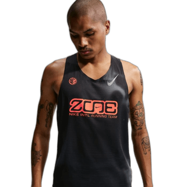 Nike Dri-FIT ADV Aeroswift Energy Singlet - black dk smoke grey bright crimson